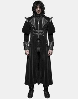 PUNK RAVE DOMINION MENS COAT - BLACK4