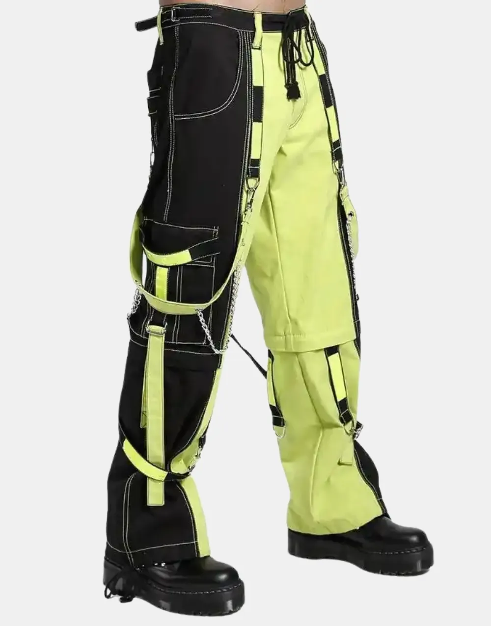 Men's Prime Quality Extreme Bondage Tripp Pant - Lime Green - Image 4