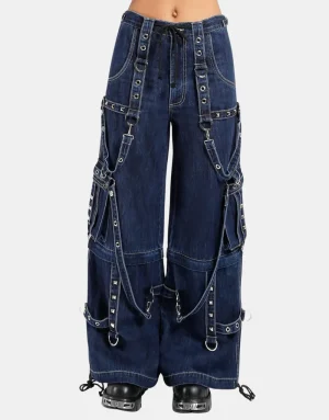 DENIM STRAP on Pant Ladies Fashion Pant