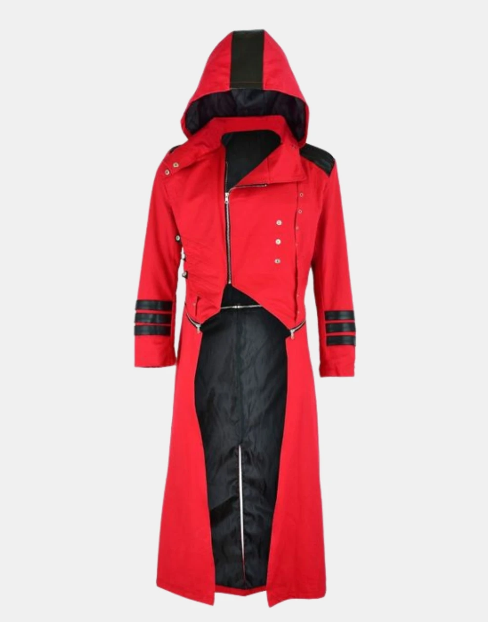 scorpion_mens_punisher_hooded_trench_coat_long_jacket_red_black_gothic_steampunk3