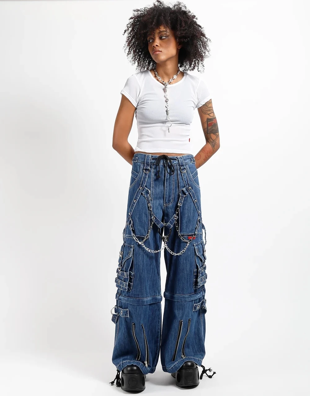 WOMEN RING-O PANT - LIGHT BLUE DENIM4