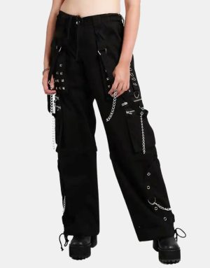 Women’s Gothic Bondage Step Pant Rock Hard Trouser Heavy Weight Pant