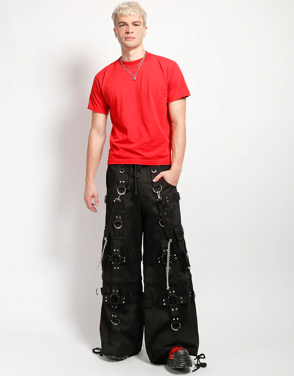 Men's Dark Street Harness Gothic Pants