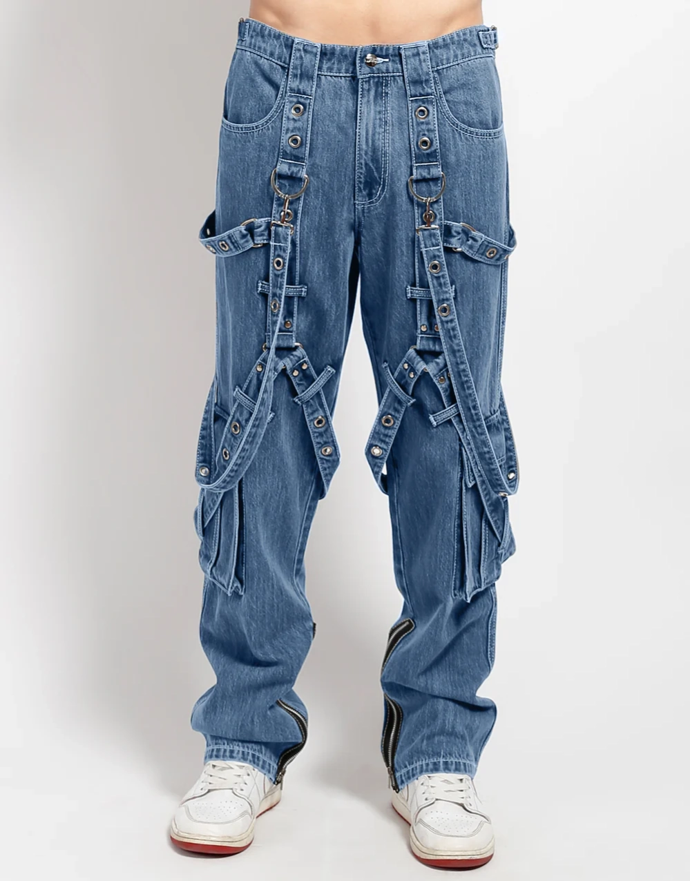 MEN Y-HARNESS PANT LIGHT INDIGO DENIM